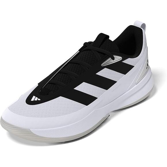 NWT adidas Unisex Front Court Sneaker, White/Black, 10.5 US Men - Picture 1 of 7